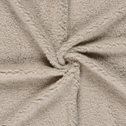 Kuschelteddystoff Kunstfell - hellbeige