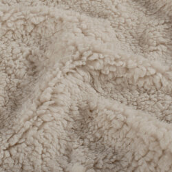 Kuschelteddystoff Kunstfell - hellbeige