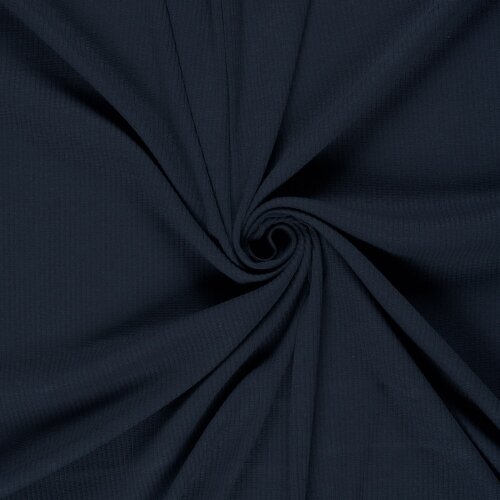 Rippenjersey *Anke* Uni - dunkelblau