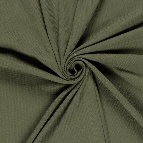 Rippenjersey *Anke* Uni - softtannengrün