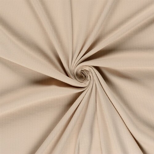 Rippenjersey *Anke* Uni - cremebeige