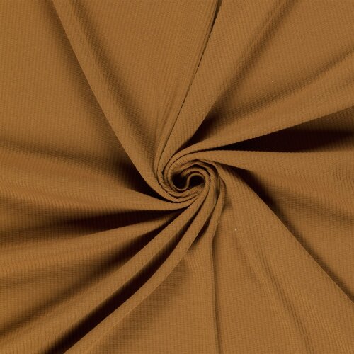 Rippenjersey *Anke* Uni - karamell