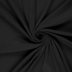Rippenjersey *Anke* Uni - schwarz
