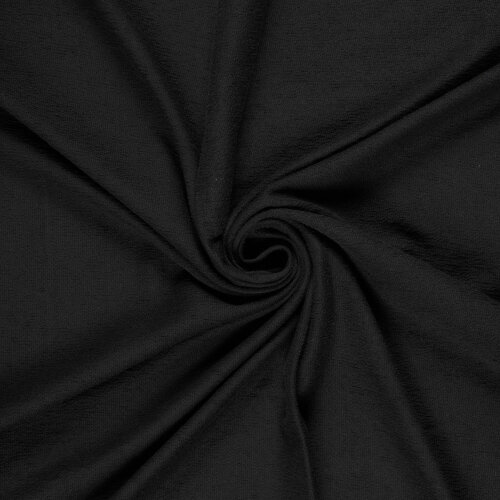 Terry Crêpe *Marie* Uni - schwarz