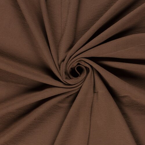 Terry Crêpe *Marie* Uni - dunkelziegelrot