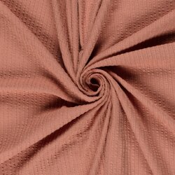 Feinripp Jacquard Uni - altkoralle