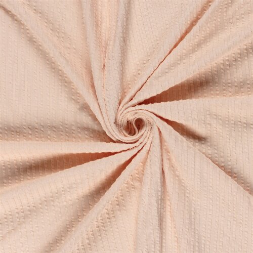 Feinripp Jacquard Uni - softlachsrosa
