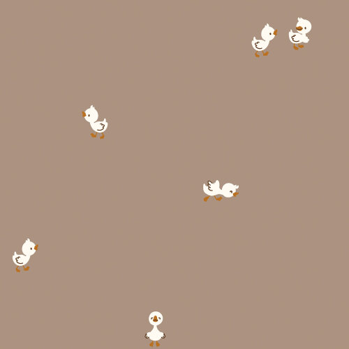 Baumwolljersey kleine Enten - hellnougat