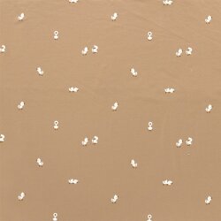 Baumwolljersey kleine Enten - hellnougat