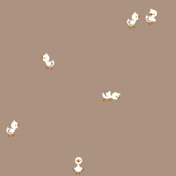 Baumwolljersey kleine Enten - hellnougat