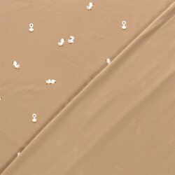 Baumwolljersey kleine Enten - hellnougat