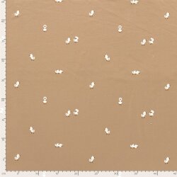 Baumwolljersey kleine Enten - hellnougat