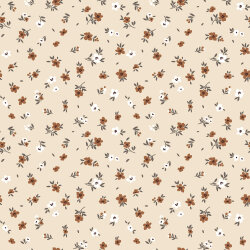 Baumwolljersey Blümchenregen - cremebeige
