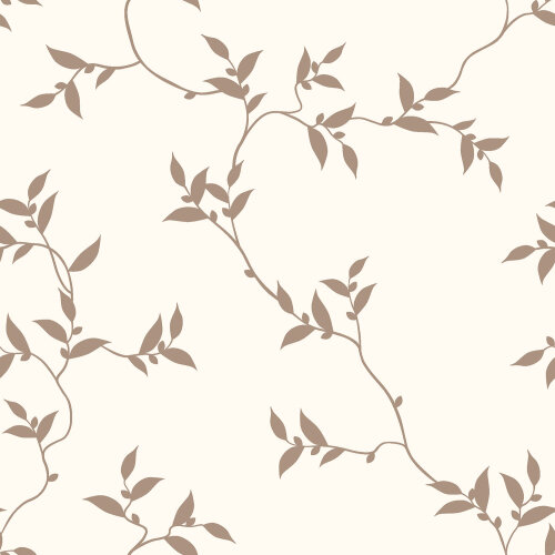 Baumwolljersey Blätterranken - creme