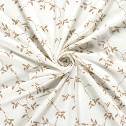 Baumwolljersey Blätterranken - creme