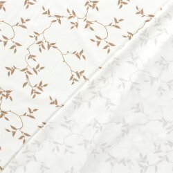Baumwolljersey Blätterranken - creme