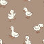French Terry lustige Enten - taupe