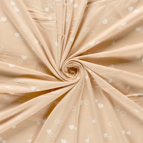 Baumwolljersey Herzen - softrosa