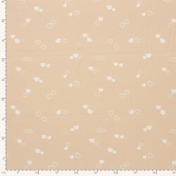 Baumwolljersey Herzen - softrosa