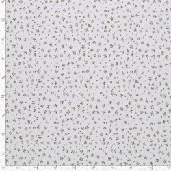 Rippenjersey Mini Blumenzweige - creme