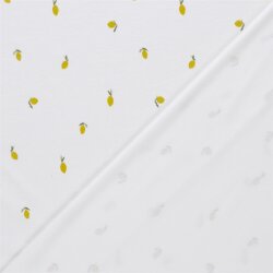 Rippenjersey Zitronen - creme