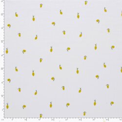 Rippenjersey Zitronen - creme