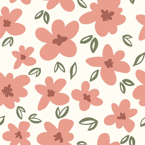 French Terry große Blüten - creme
