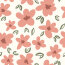 French Terry große Blüten - creme