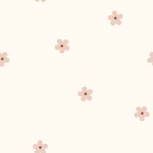 Stretch Frottee rosa Blümchen - creme