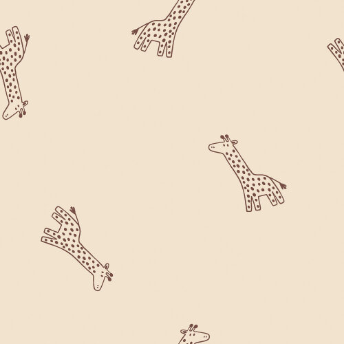 Baumwolljersey Giraffen - hellbeige