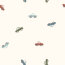 Stretch Frottee bunte Autos - creme