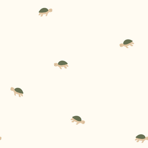 Stretch Frottee kleine Schildkröten