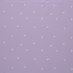 Baumwolljersey kleine Margeriten - softlila