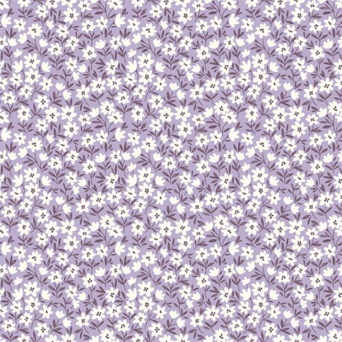 Baumwolljersey Mini Blumenregen - softlila
