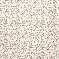 Baumwolljersey kleiner Blumenregen - creme