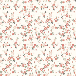 Baumwolljersey kleiner Blumenregen - creme