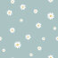 Baumwolljersey Margeritenblüten - althellblau