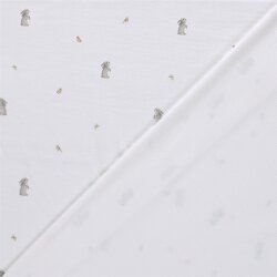 Rippenjersey Häschen und Freunde - creme