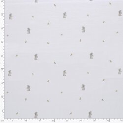 Rippenjersey Häschen und Freunde - creme