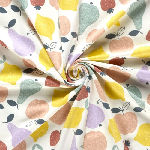 French Terry Früchte - creme