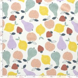 French Terry Früchte - creme