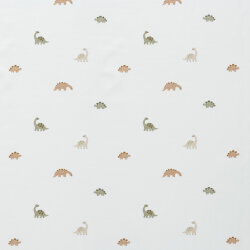 Baumwolljersey kleine Dinos - creme