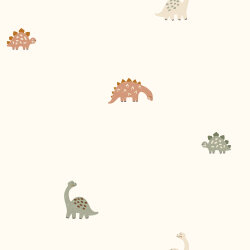 Baumwolljersey kleine Dinos - creme