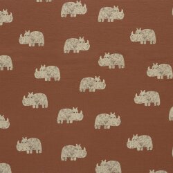 Terry Crêpe Nashorn - altziegelrot