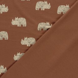 Terry Crêpe Nashorn - altziegelrot