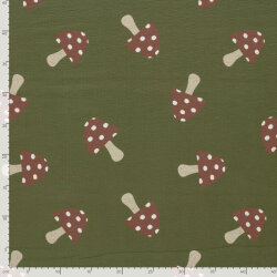 Terry Crêpe Fliegenpilze - dunkelsalbei