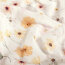 Baumwolljersey BIO~Organic Digital zarte Blumen - wollweiß - creme