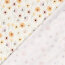 Baumwolljersey BIO~Organic Digital zarte Blumen - wollweiß - creme