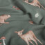 French Terry BIO~Organic Digital Waldtiere - dunkelantikmint