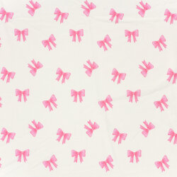 French Terry BIO~Organic Digital pinke Schleifen -...